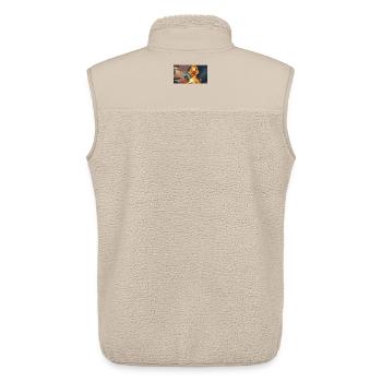 Duck on the smartphone - Unisex Sherpa Gilet by Stanley/Stella - beige - Back - AI Model Male 178 light (178cm)