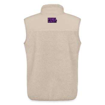 Pixel Perfect Lettering Gamer - Veste sans manches sherpa unisexe Stanley/Stella - beige - Dos - AI Model Male 178 light (178cm)