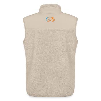 Astronaut Silhouette Logo - Unisex Sherpa Gilet by Stanley/Stella - beige - Back - AI Model Male 178 light (178cm)
