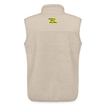 Promille, Mille, Malle - Unisex Sherpaweste von Stanley/Stella - Beige - Hinten - AI Model Male 178 light (178cm)