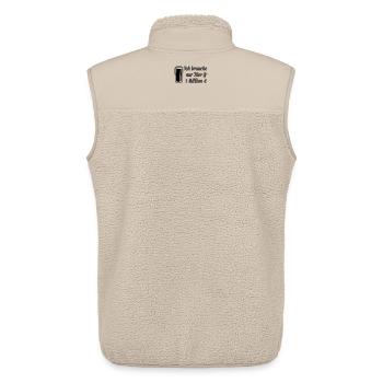 Ich brauche Bier und 1 Million Euro - Unisex Sherpaweste von Stanley/Stella - Beige - Hinten - AI Model Male 178 light (178cm)