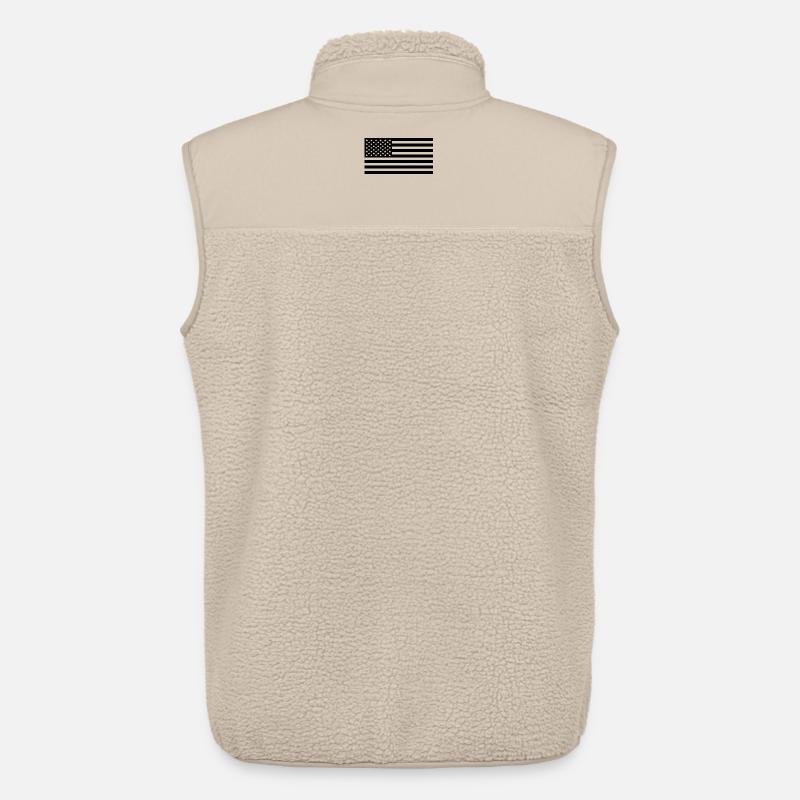 Utiliser des drapeaux - Veste sans manches sherpa unisexe Stanley/Stella - beige