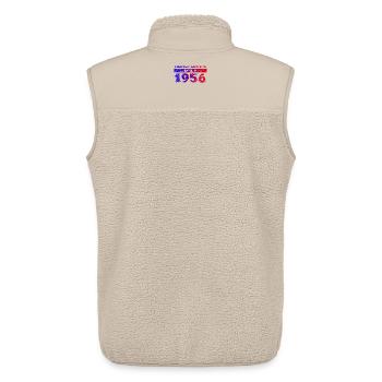 70th Birthday Limited Edition 05/1956 - Unisex Sherpa Gilet by Stanley/Stella - beige - Back - AI Model Male 178 light (178cm)