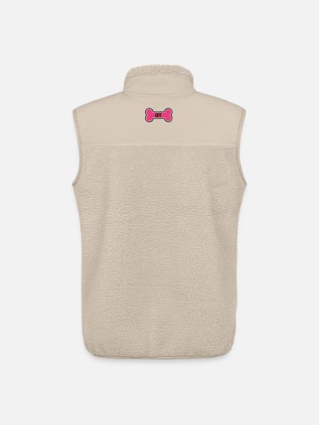 Maman chiot chiot à la clavicule - Veste sans manches sherpa unisexe Stanley/Stella - beige