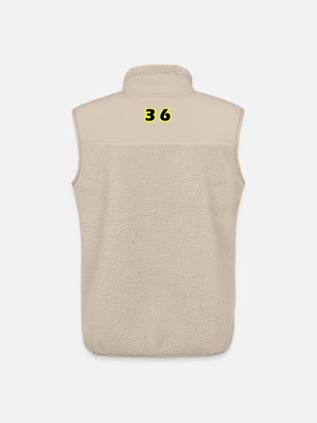 36 Number Symbol - Unisex Sherpa Gilet by Stanley/Stella - beige