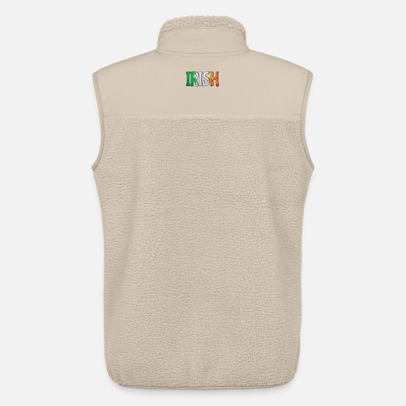 Irish Flag Letters Patchwork - Unisex Sherpaweste von Stanley/Stella - Beige