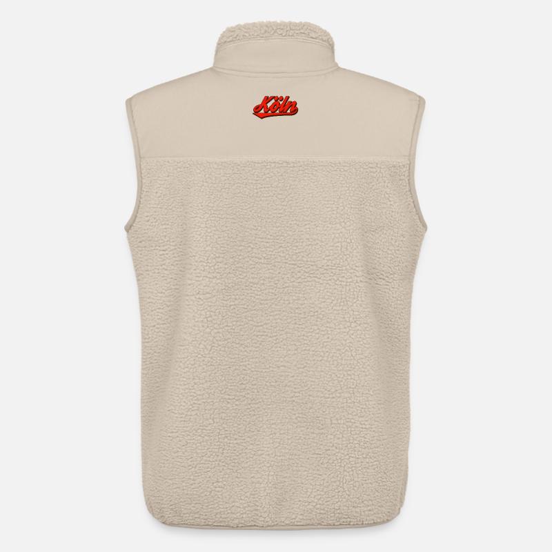 Cologne Retro Script Logo Red - Unisex Sherpa Gilet by Stanley/Stella - beige