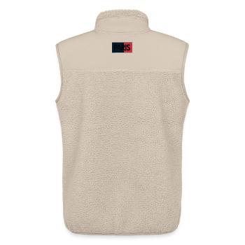 Paris Drapeau Split Typographie - Veste sans manches sherpa unisexe Stanley/Stella - beige - Dos - AI Model Male 178 light (178cm)