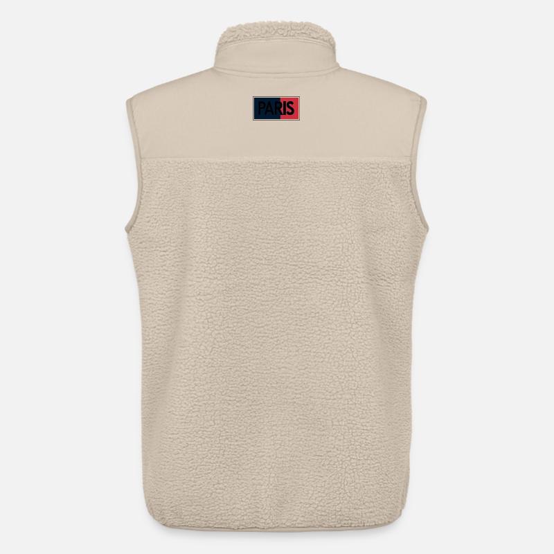 Pariser Flagge Split-Typografie - Unisex Sherpaweste von Stanley/Stella - Beige