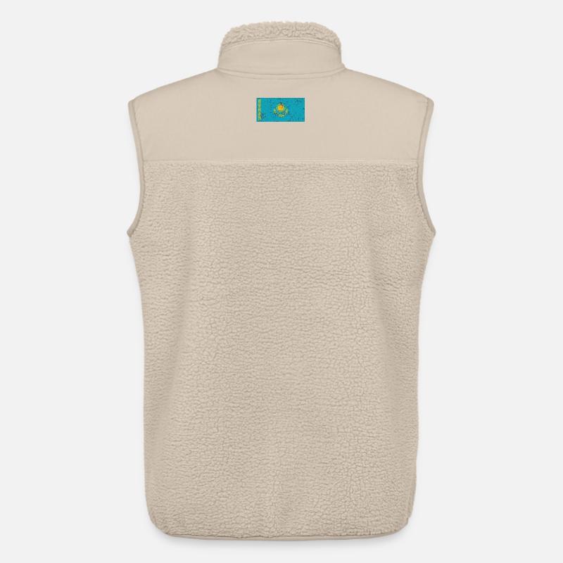 Flagge Kasachstan - Unisex Sherpaweste von Stanley/Stella - Beige
