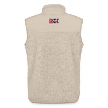 RO! Norway Embroidered Supporter Design - Unisex Sherpa Gilet by Stanley/Stella - beige - Back - AI Model Male 178 light (178cm)