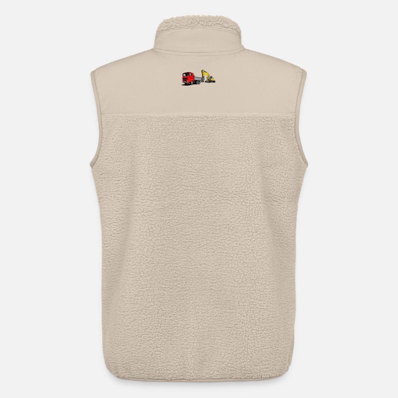 Lastauto mit Bagger - Unisex Sherpaweste von Stanley/Stella - Beige