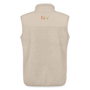 FAY name decorated with flowers - Unisex Sherpa Gilet by Stanley/Stella - beige - Back - AI Model Male 178 light (178cm)