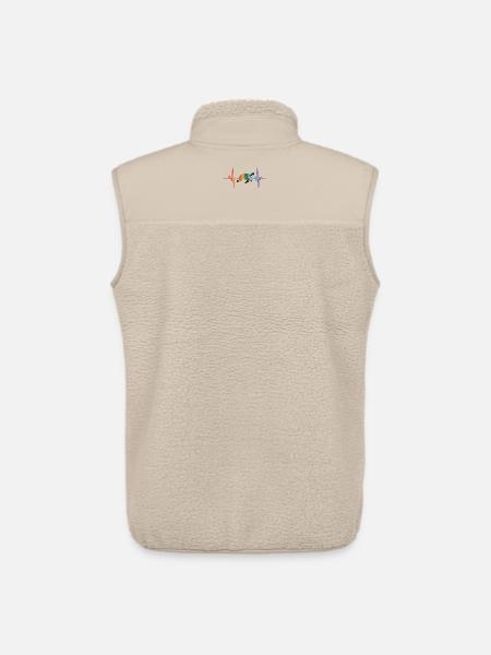 Bunte Schildkröte im Herzschlag Design - Unisex Sherpaweste von Stanley/Stella - Beige