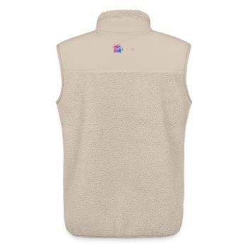Camion Battement de Cœur - Veste sans manches sherpa unisexe Stanley/Stella - beige - Dos - AI Model Male 178 light (178cm)