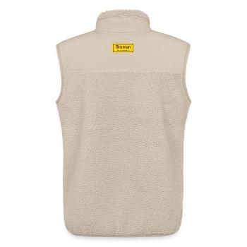 Bremen place name sign Germany - Unisex Sherpa Gilet by Stanley/Stella - beige - Back - AI Model Male 178 light (178cm)