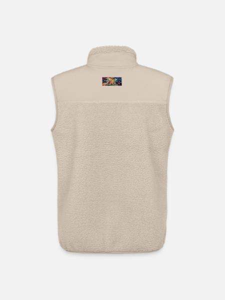 Twin Neon Embrace - Unisex Sherpa Gilet by Stanley/Stella - beige