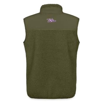 Kein WEIN ist auch keine Lösung - Unisex Sherpaweste von Stanley/Stella - Khaki - Hinten - AI Model Male 178 light (178cm)
