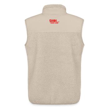 CHUT... Personne ne s’en soucie - Veste sans manches sherpa unisexe Stanley/Stella - beige - Dos - AI Model Male 178 light (178cm)