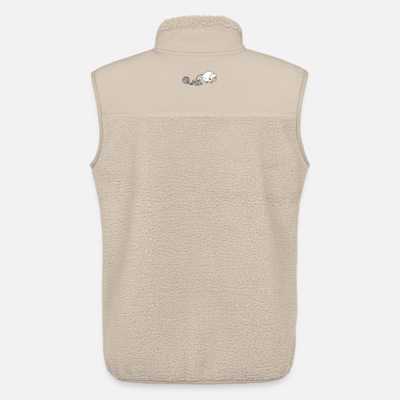 Cozy Sheep Yarn Theme - Unisex Sherpa Gilet by Stanley/Stella - beige