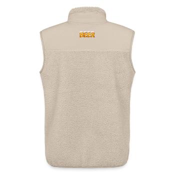 Beer Shirt | Funny Beer Lover Graphic Tee - Unisex Sherpa Gilet by Stanley/Stella - beige - Back - AI Model Male 178 light (178cm)