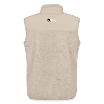 Pferde hengst - stute - fohlen - Unisex Sherpaweste von Stanley/Stella - Beige - Hinten - AI Model Male 178 light (178cm)