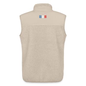 TOURMALET France French Flag - Unisex Sherpa Gilet by Stanley/Stella - beige - Back - AI Model Male 178 light (178cm)