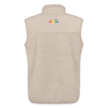 Be a Good Human Spread Kindness and Love Pride - Unisex Sherpaweste von Stanley/Stella - Beige - Hinten - AI Model Male 178 light (178cm)