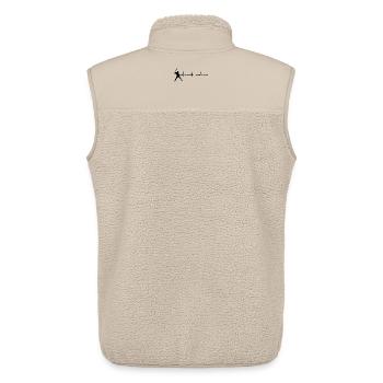 Baseball ECG Batte de baseball - Veste sans manches sherpa unisexe Stanley/Stella - beige - Dos - AI Model Male 178 light (178cm)