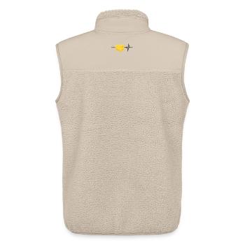 Käse ist mein Leben, Herzschlag, Cheese Lover - Unisex Sherpaweste von Stanley/Stella - Beige - Hinten - AI Model Male 178 light (178cm)