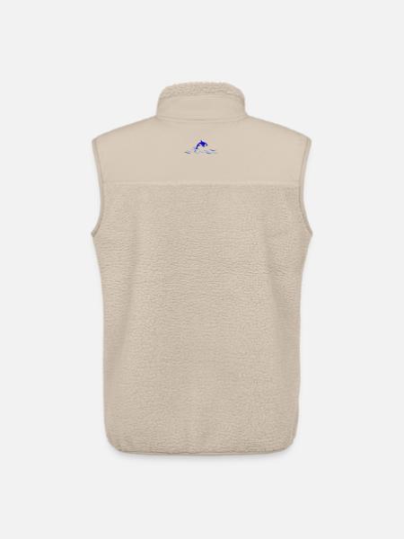 Orca jumps over waves - Unisex Sherpa Gilet by Stanley/Stella - beige