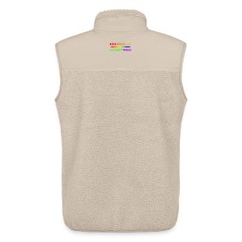 Not in the mood for racists Rainbow - Unisex Sherpa Gilet by Stanley/Stella - beige - Back - AI Model Male 178 light (178cm)