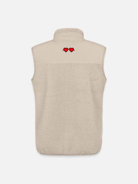 Heart Glasses - Unisex Sherpa Gilet by Stanley/Stella - beige