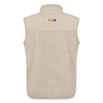 Rangée des tasses arc-en-ciel - Veste sans manches sherpa unisexe Stanley/Stella - beige - Dos - AI Model Male 178 light (178cm)