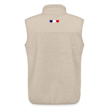 France Fan Shirt for France Fans France - Unisex Sherpa Gilet by Stanley/Stella - beige - Back - AI Model Male 178 light (178cm)