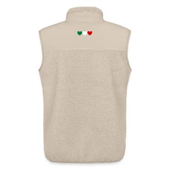 Italien Fanshirt für Italien Fans - Unisex Sherpaweste von Stanley/Stella - Beige - Hinten - AI Model Male 178 light (178cm)