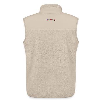 Cardio heart with USA flag and Egypt flag - Unisex Sherpa Gilet by Stanley/Stella - beige - Back - AI Model Male 178 light (178cm)