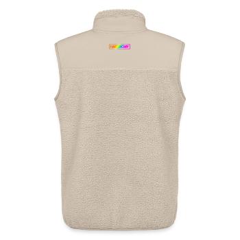 Typo HARMONY Contour Rainbow - Unisex Sherpa Gilet by Stanley/Stella - beige - Back - AI Model Male 178 light (178cm)