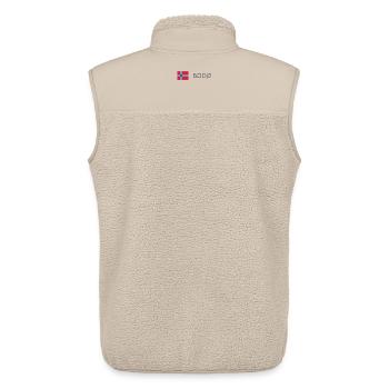 Drapeau de la Norvège - Bodo - Norge - Norwegen - Veste sans manches sherpa unisexe Stanley/Stella - beige - Dos - AI Model Male 178 light (178cm)