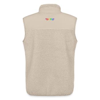 Rendre l’Amérique à nouveau gay - Veste sans manches sherpa unisexe Stanley/Stella - beige - Dos - AI Model Male 178 light (178cm)