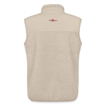 Battement de cœur en Suisse - Veste sans manches sherpa unisexe Stanley/Stella - beige - Dos - AI Model Male 178 light (178cm)