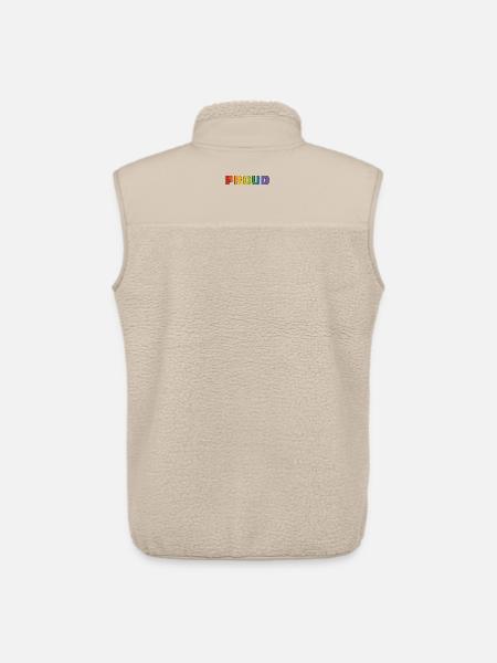 Rainbow proud black - Unisex Sherpa Gilet by Stanley/Stella - beige