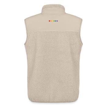 Regenbogen Sternchen LGBT lgbtqi queer - Unisex Sherpaweste von Stanley/Stella - Beige - Hinten - AI Model Male 178 light (178cm)