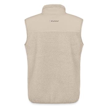 Wat mutt dat mutt plattdeutscher Spruch mit Möwe - Unisex Sherpaweste von Stanley/Stella - Beige - Hinten - AI Model Male 178 light (178cm)