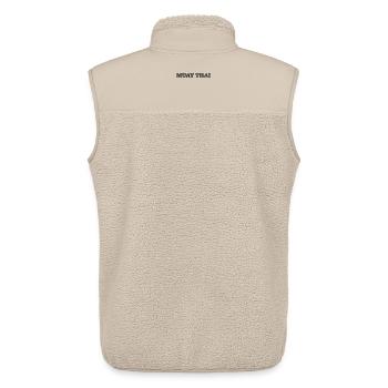 Muay Thai - Unisex Sherpaweste von Stanley/Stella - Beige - Hinten - AI Model Male 178 light (178cm)