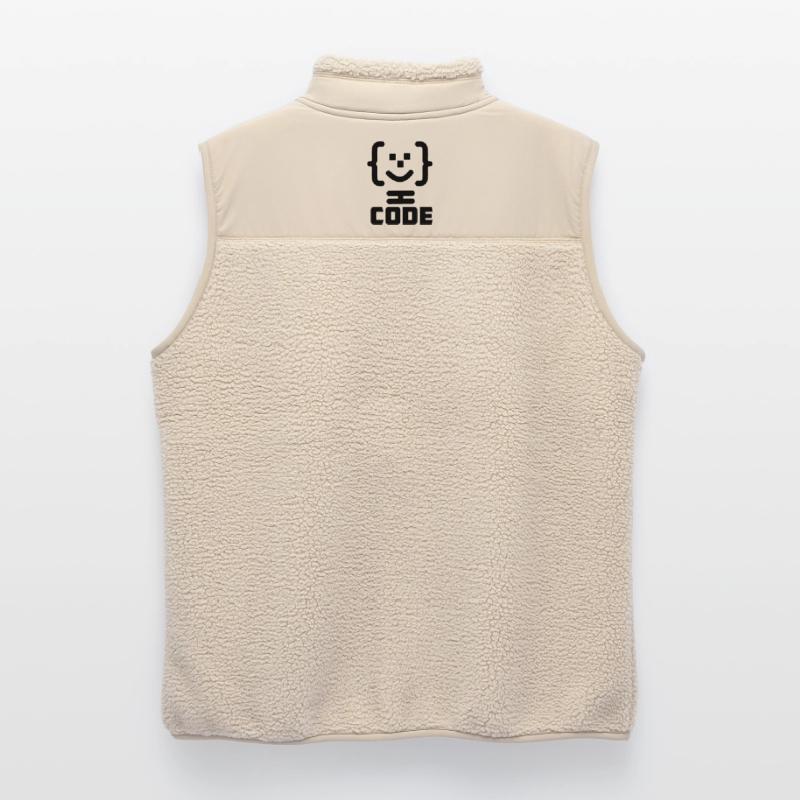 Logo du code du programmeur principal avec texte CODE Veste sans manches sherpa unisexe Stanley/Stella