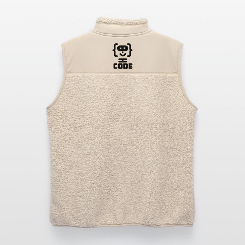 Hacker-Programmierer-Code-Logo mit Text CODE Unisex Sherpaweste von Stanley/Stella