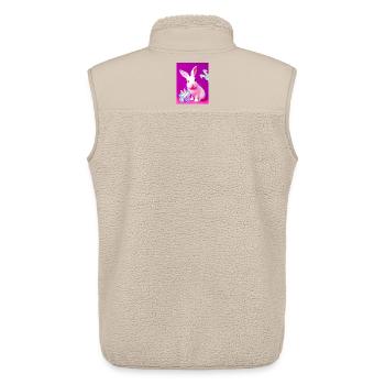 Rosa Osterhase mit Osterei Pink - Unisex Sherpaweste von Stanley/Stella - Beige - Hinten - AI Model Male 178 light (178cm)