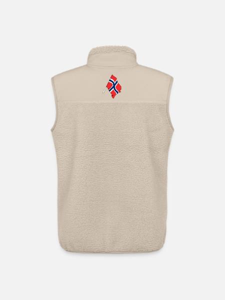 Flag Norway - Unisex Sherpa Gilet by Stanley/Stella - beige