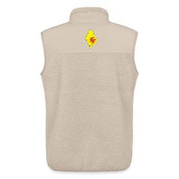 Flag of Wallonia Belgium - Unisex Sherpa Gilet by Stanley/Stella - beige - Back - AI Model Male 178 light (178cm)
